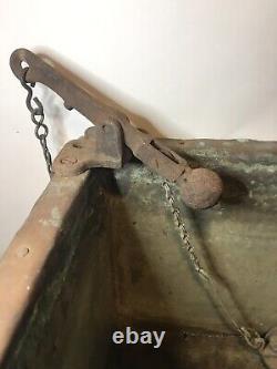 Victorian water closet syphon copper lined wood wall mount peck bros New Haven