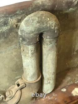 Victorian water closet syphon copper lined wood wall mount peck bros New Haven