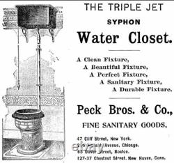 Victorian water closet syphon copper lined wood wall mount peck bros New Haven