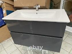 Villeroy & Boch V Line 1000mm Glossy Grey vanity unit + ceramic basin RRP £1844
