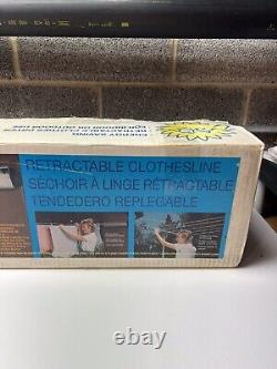 Vintage Sunline Model 15-7 Retractable Clothesline Wall Mount Brand New Orig Box