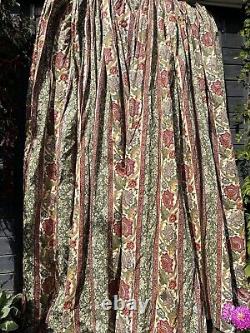 Vintage laura ashley curtains Huge Botanical Rare Heavy Regal Pair 76x82 Floral