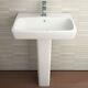 Vitra M Line 1th 600mm Countertop Basin with Full pedestal 5662B003-0973
