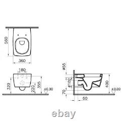 Vitra M-Line MATT MINK Wall Hung Toilet WC Pan and Soft Closing Seat Cover