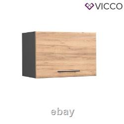 Wall cabinet flat kitchen wall cabinet Fame-Line 60 cm anthracite oak Vicco