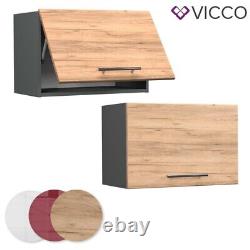 Wall cabinet flat kitchen wall cabinet Fame-Line 60 cm anthracite oak Vicco