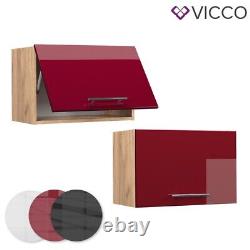 Wall cabinet flat kitchen wall cabinet kitchen Fame-Line 60cm oak bordeaux Vicco