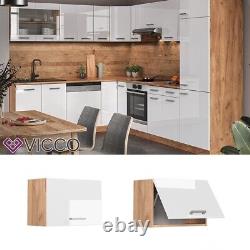 Wall cabinet flat kitchen wall cabinet kitchen R-Line 60 cm oak white Vicco