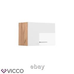 Wall cabinet flat kitchen wall cabinet kitchen R-Line 60 cm oak white Vicco