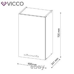 Wall cabinet kitchen cabinet kitchen unit Fame-Line white grey 40 cm Vicco