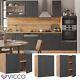 Wall cabinet kitchen wall cabinet Fame-Line 60 cm cottage anthracite Vicco