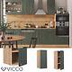 Wall cabinet kitchen wall cabinet kitchen Fame-Line 30 cm cottage green Vicco