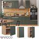 Wall cabinet kitchen wall cabinet kitchen Fame-Line 40 cm cottage green Vicco