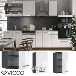 Wall cabinet kitchen wall cabinet kitchen Fame-Line 45 cm anthracite white Vicco