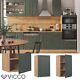 Wall cabinet kitchen wall cabinet kitchen Fame-Line 45 cm cottage green Vicco