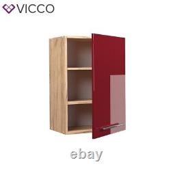 Wall cabinet kitchen wall cabinet kitchen Fame-Line 50 cm oak bordeaux Vicco