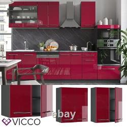 Wall cabinet kitchen wall cabinet kitchen Fame-Line 60 cm anthracite red Vicco