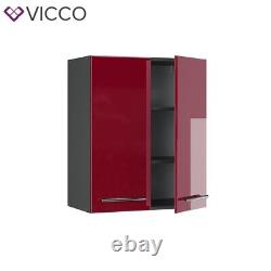 Wall cabinet kitchen wall cabinet kitchen Fame-Line 60 cm anthracite red Vicco