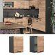 Wall cabinet wall storage kitchen cabinet R-Line 45 cm anthracite oak Vicco