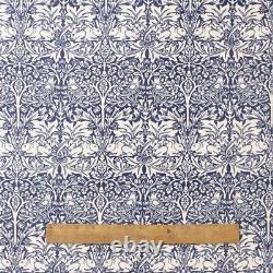 William Morris Roman Blind Made With Brer Rabbit Minor Blue Fabric