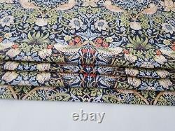 William Morris Roman Blind Made With Strawberry Thief Minor Blue Fabric