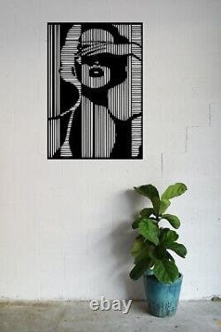 Woman Line Art, Metal Wall Art, Woman Face Art, Metal Wall Decor, Nude Woman