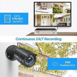 ZOSI 1080p CCTV Security Camera System 5MP Lite 8CH DVR IR Night Vision Outdoor